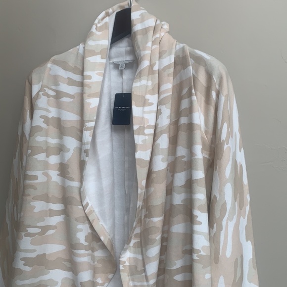 Lucky Brand Camo Open-Front Cardigan NWT - Picture 3 of 12